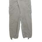 CARHARTT Mens Cotton Blend Grey Regular Cargo Trousers W30 L30 Workwear Durable