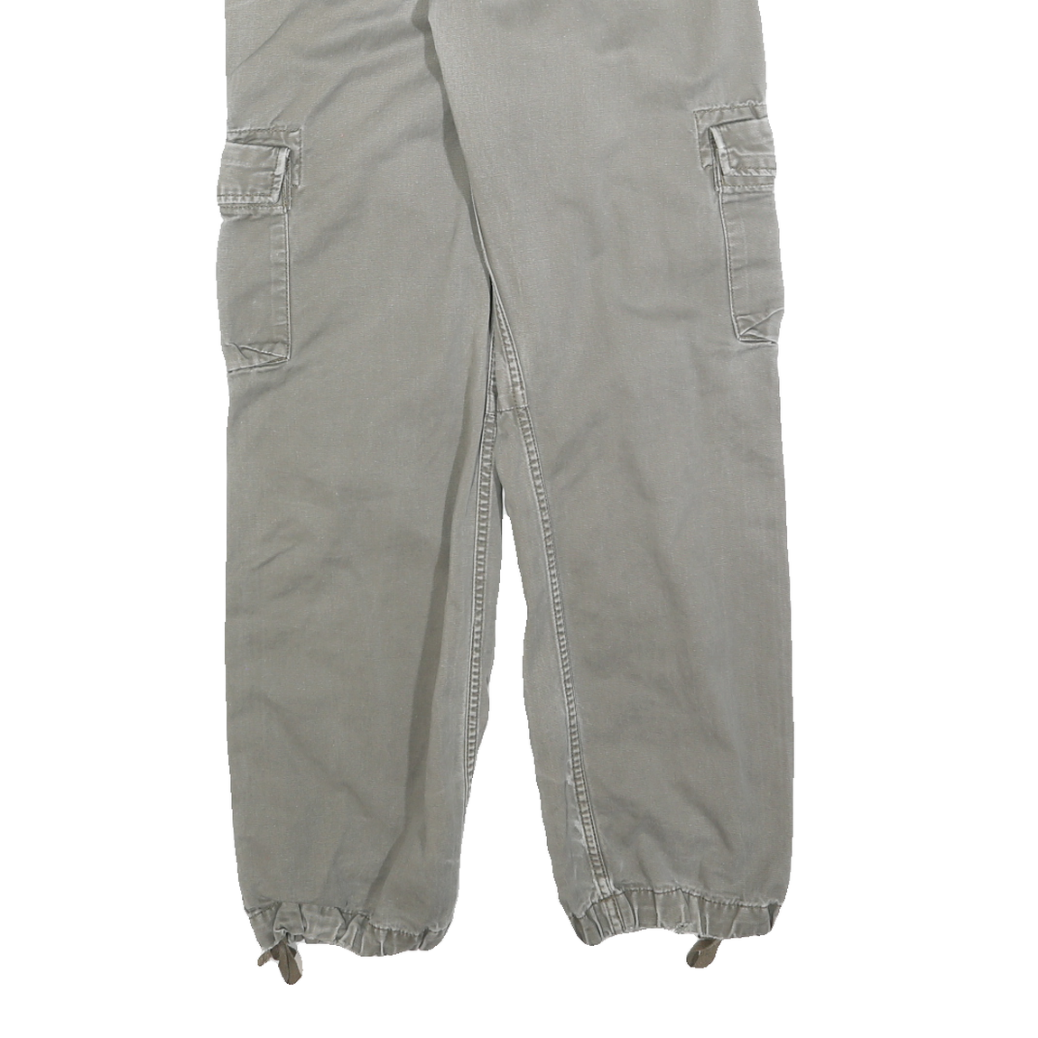 CARHARTT Mens Cotton Blend Grey Regular Cargo Trousers W30 L30 Workwear Durable