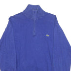 LACOSTE Mens Blue Pullover Plain Crew Neck Basic Knit Jumper XL Cashmere Blend