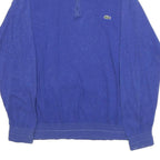 LACOSTE Mens Blue Pullover Plain Crew Neck Basic Knit Jumper XL Cashmere Blend