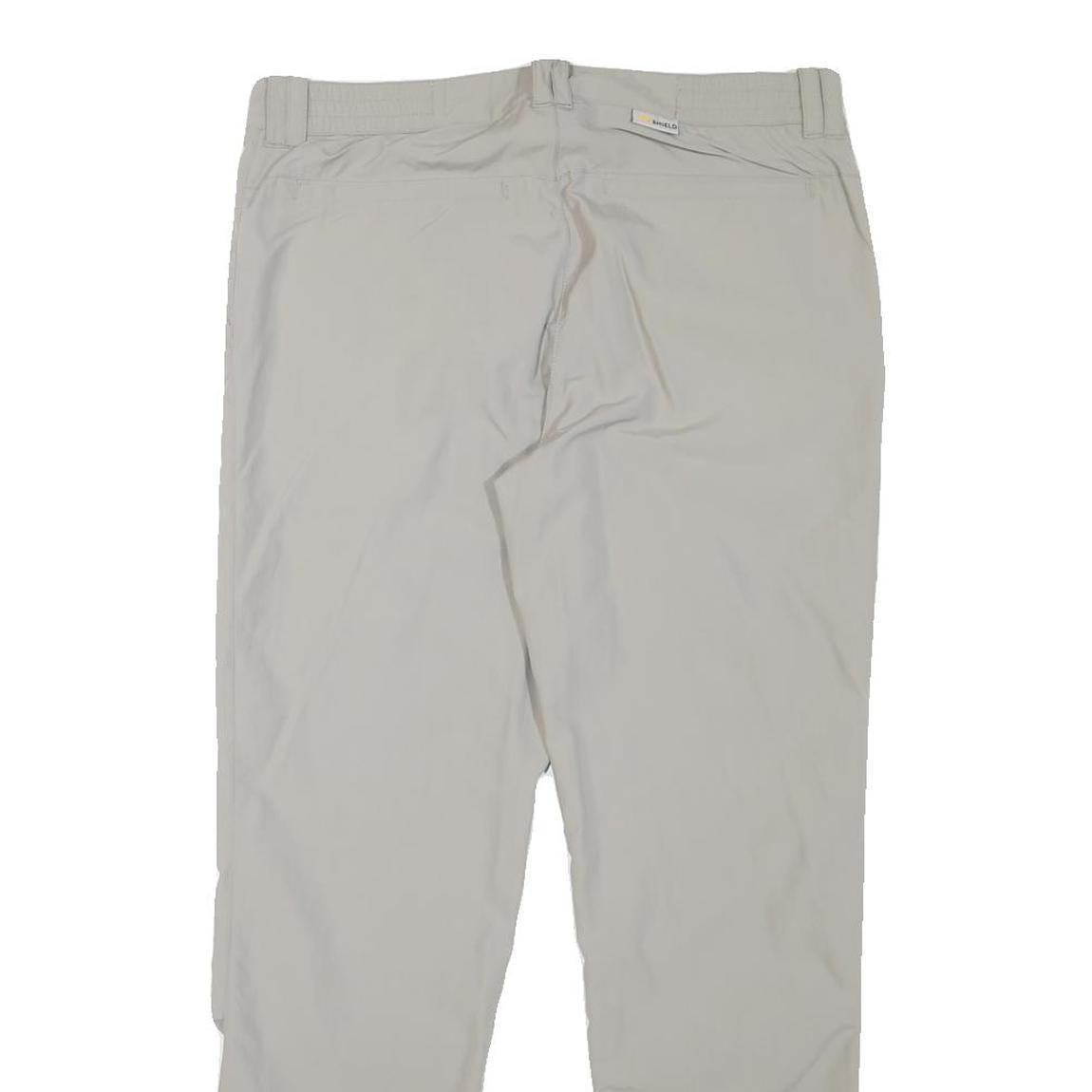 JACK WOLFSKIN Womens Beige Regular Fit Straight Leg Trousers W34 L29 Outdoor Zip