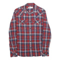 LEVI'S Mens Red & Blue Check Shirt S Western Button-Up Casual Cotton