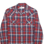LEVI'S Mens Red & Blue Check Shirt S Western Button-Up Casual Cotton