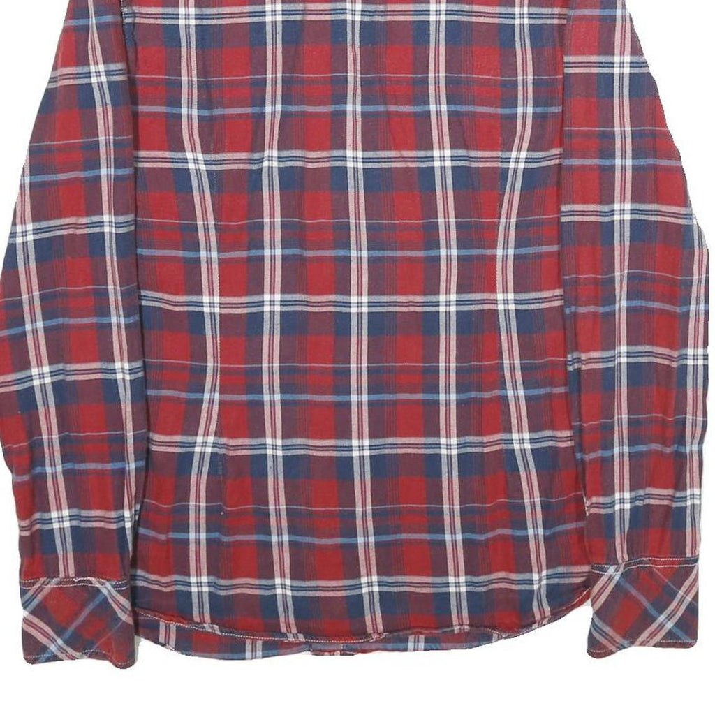 LEVI'S Mens Red & Blue Check Shirt S Western Button-Up Casual Cotton