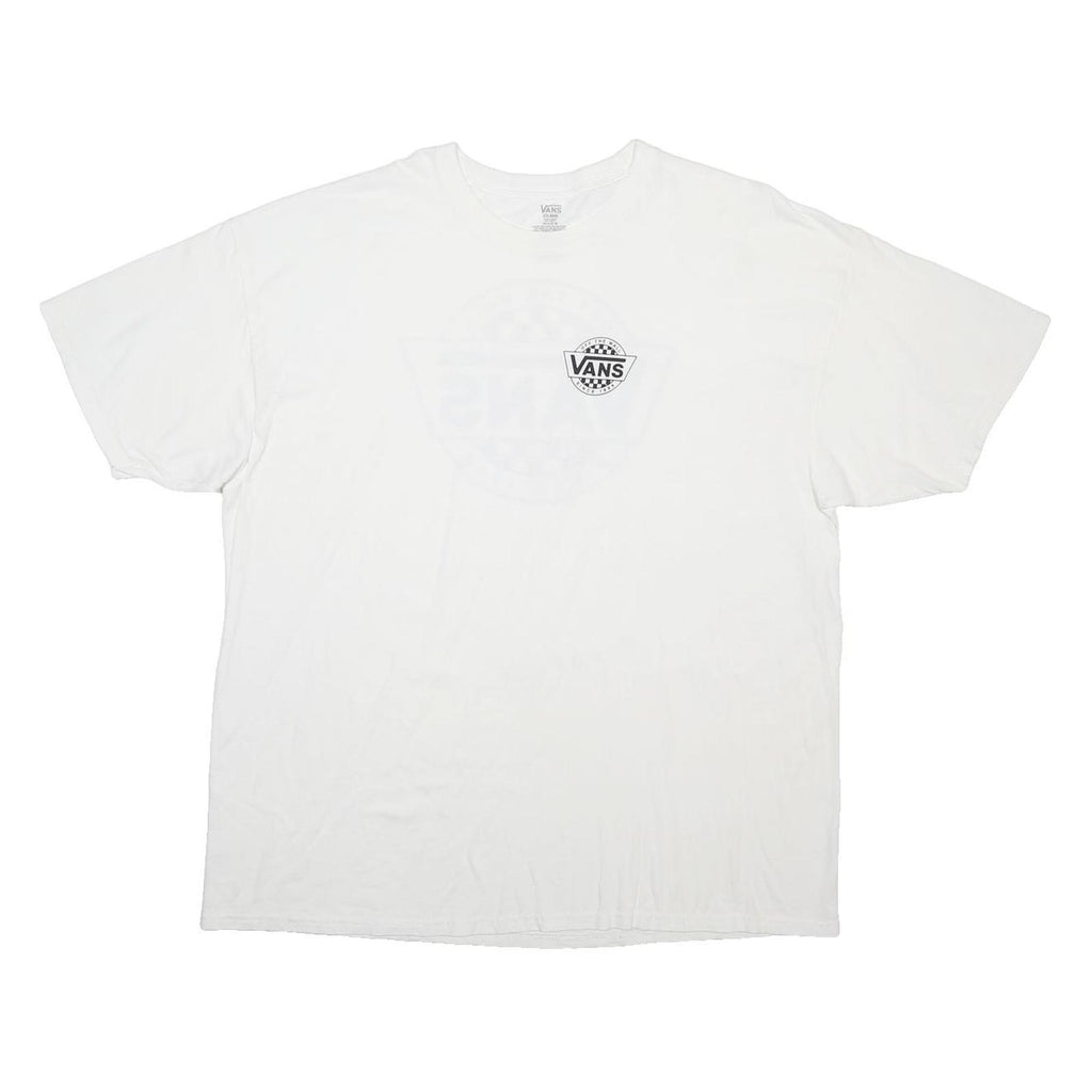 VANS Mens White 2XL Short Sleeve Crew Neck Classic Graphic T-Shirt