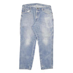DICKIES Mens Blue Slim Jeans Denim Medium W34 L28 Workwear Zip Closure
