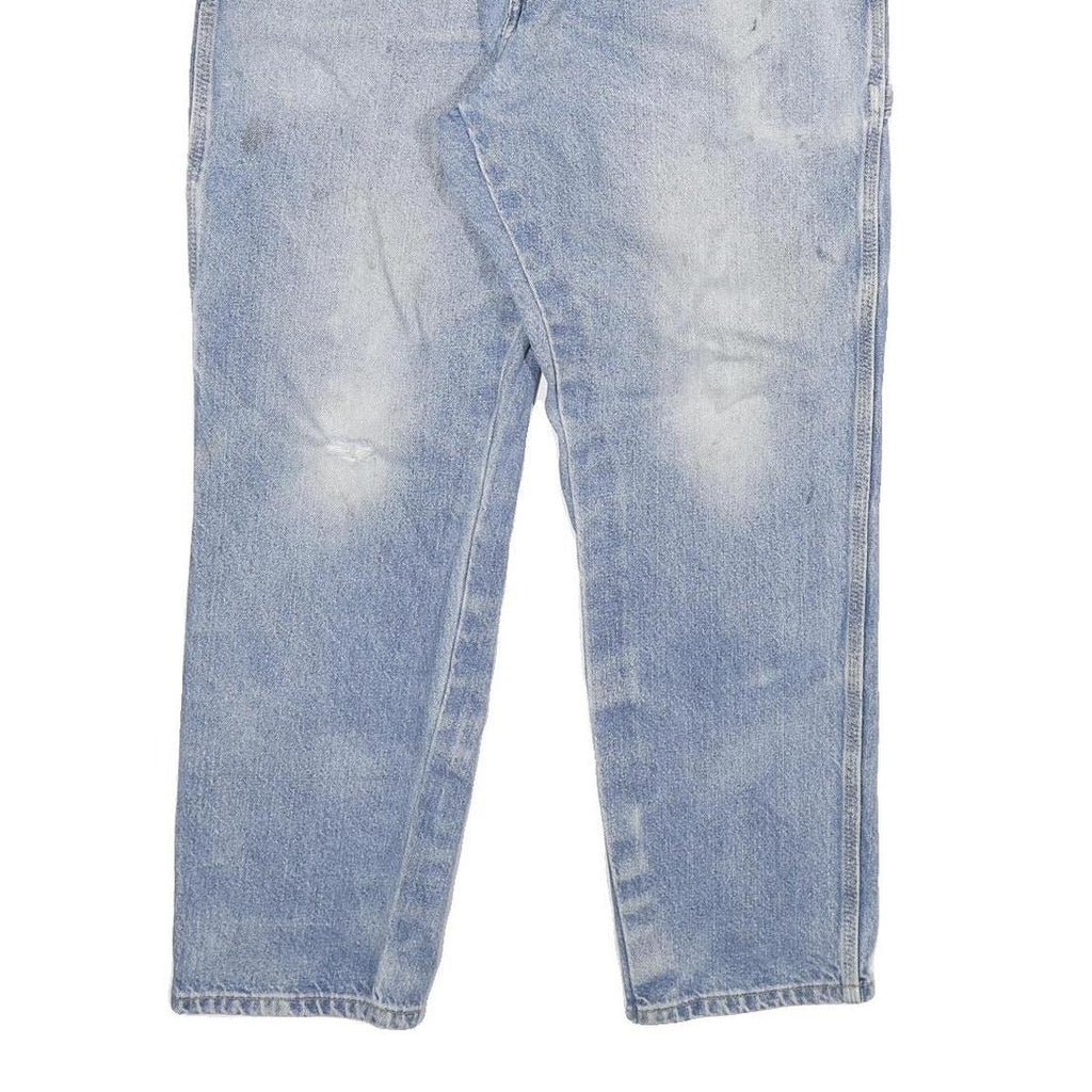 DICKIES Mens Blue Slim Jeans Denim Medium W34 L28 Workwear Zip Closure