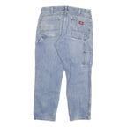 DICKIES Mens Blue Slim Jeans Denim Medium W34 L28 Workwear Zip Closure