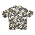 CAMPIA Mens Black & Beige Floral Rayon Shirt XL Summer Vacation Casual
