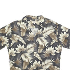 CAMPIA Mens Black & Beige Floral Rayon Shirt XL Summer Vacation Casual