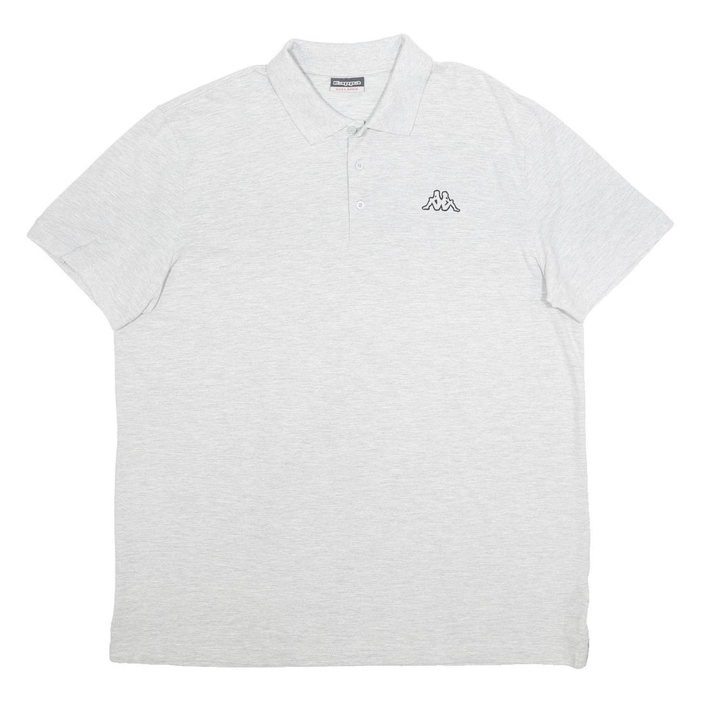 KAPPA Mens Grey Polo Shirt Short Sleeve Cotton Blend 3XL Classic Casual