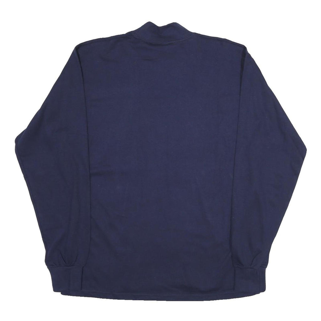 RUSSELL ATHLETIC Mens Navy Blue Classic Long Sleeve Crew Neck T-Shirt M Cotton