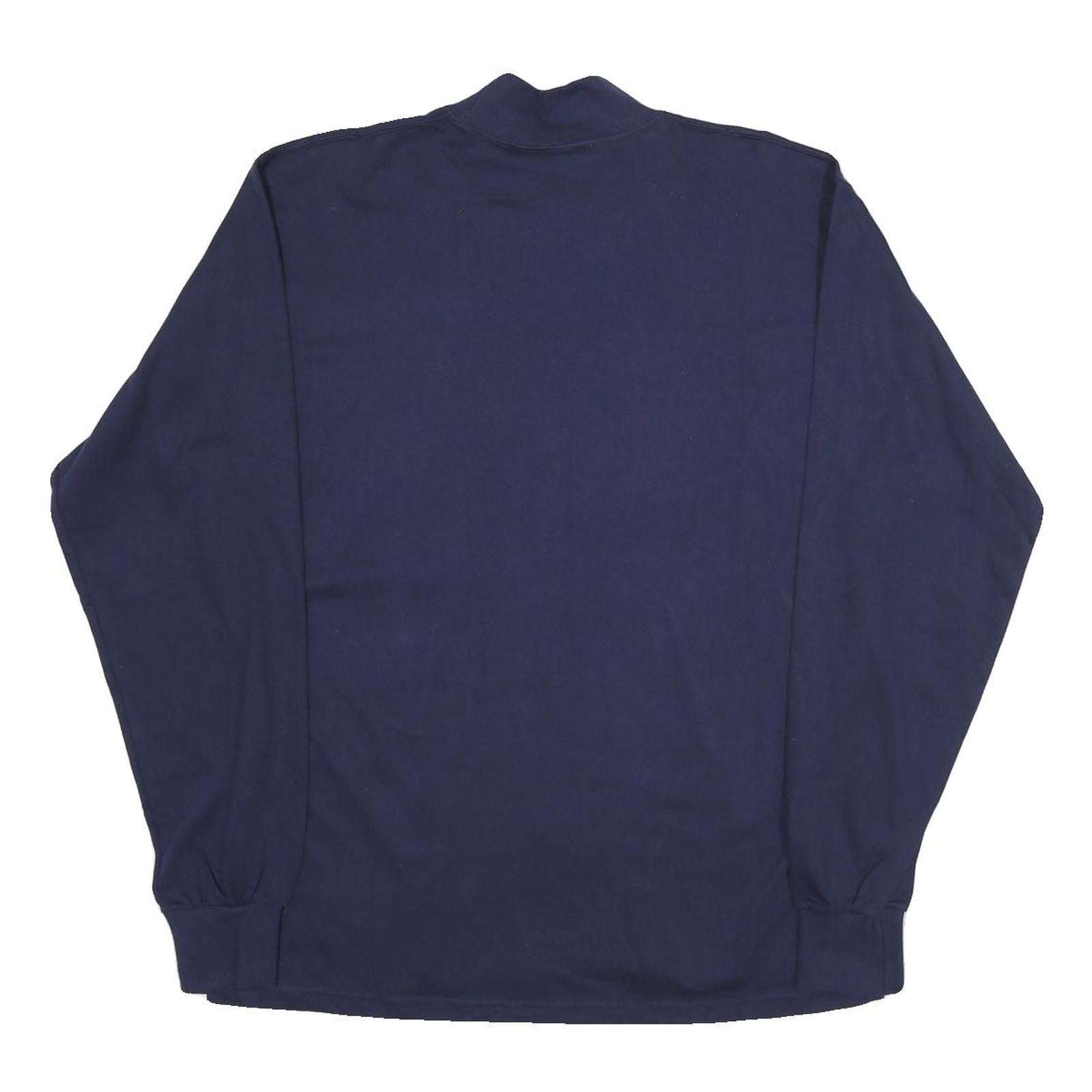RUSSELL ATHLETIC Mens Navy Blue Classic Long Sleeve Crew Neck T-Shirt M Cotton