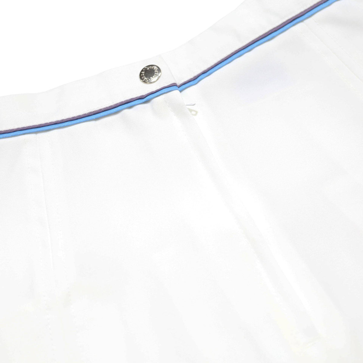 SLAZENGER Womens White Blue Trim Mini Polyester Pleated Skirt Size S Tennis