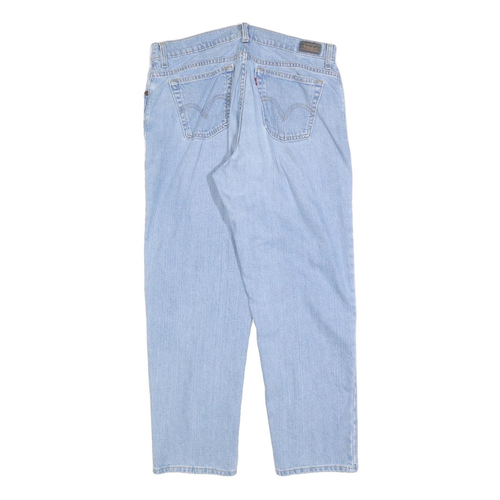 LEVI'S 550 Tapered Womens Jeans Blue Relaxed Cotton Blend W34 L28 Classic Fit