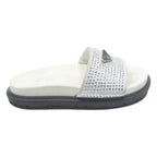 PRADA Womens Slider Sandals White Synthetic UK 7 Designer Slip-On Comfort Casual