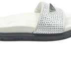 PRADA Womens Slider Sandals White Synthetic UK 7 Designer Slip-On Comfort Casual