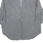 ZARA Womens Grey Basic Shirt 3/4 Sleeve Collared Cotton Blend M Casual
