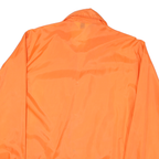 Womens Orange Nylon Button Jacket S Plain Lightweight Casual Outerwear