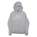 NIKE Womens Grey Hoodie S Cotton Blend Pullover Casual Sportswear