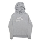 NIKE Womens Grey Hoodie S Cotton Blend Pullover Casual Sportswear
