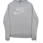NIKE Womens Grey Hoodie S Cotton Blend Pullover Casual Sportswear