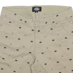 DICKIES Mens Shorts Beige Buffalo & Horseshoe Pattern Casual M W31 Summer Wear