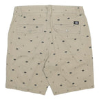 DICKIES Mens Shorts Beige Buffalo & Horseshoe Pattern Casual M W31 Summer Wear