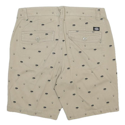 DICKIES Mens Shorts Beige Buffalo & Horseshoe Pattern Casual M W31 Summer Wear
