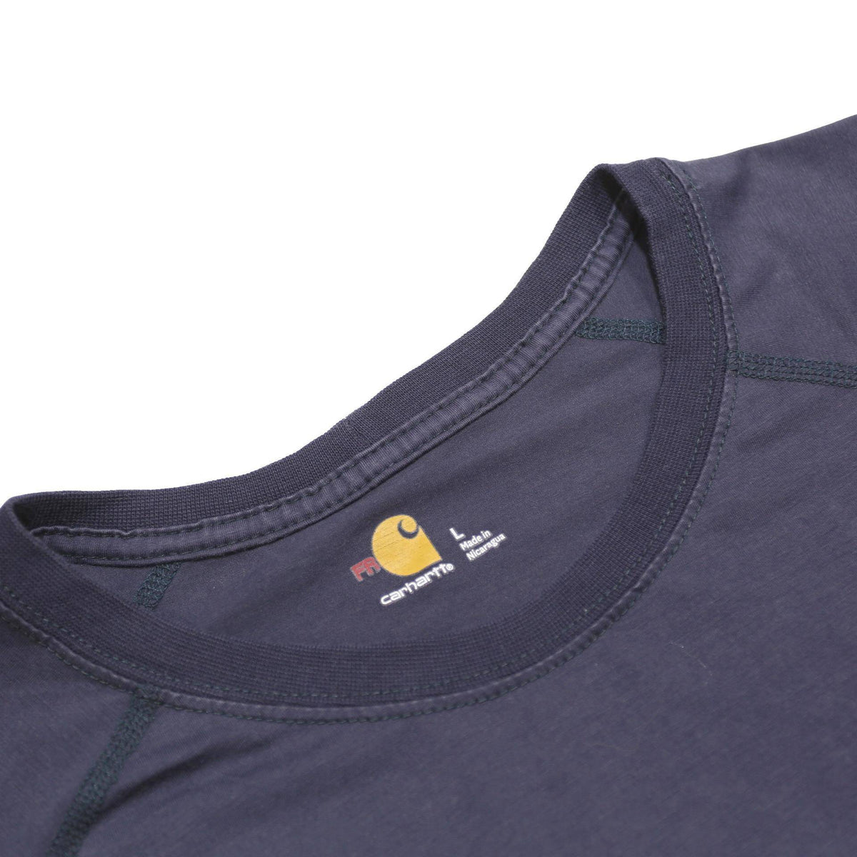 CARHARTT Mens Blue & Navy Modern T-Shirt L Short Sleeve Crew Neck Slim Fit