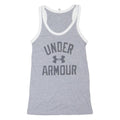 UNDER ARMOUR Mens Grey & White Graphic Vest XS Sleeveless Crew Neck Sports