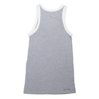 UNDER ARMOUR Mens Grey & White Graphic Vest XS Sleeveless Crew Neck Sports
