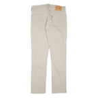 LEVI'S Mens Cotton Blend Beige Regular Straight Denim W30 L30 Zip Jeans Classic