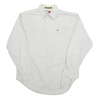 TOMMY HILFIGER Mens Plain Shirt Beige Long Sleeve L