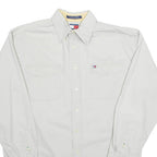 TOMMY HILFIGER Mens Plain Shirt Beige Long Sleeve L