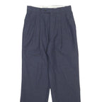 MAGELLAN Womens Navy Regular Fit Straight Leg Trousers W27 L27 Classic Smart