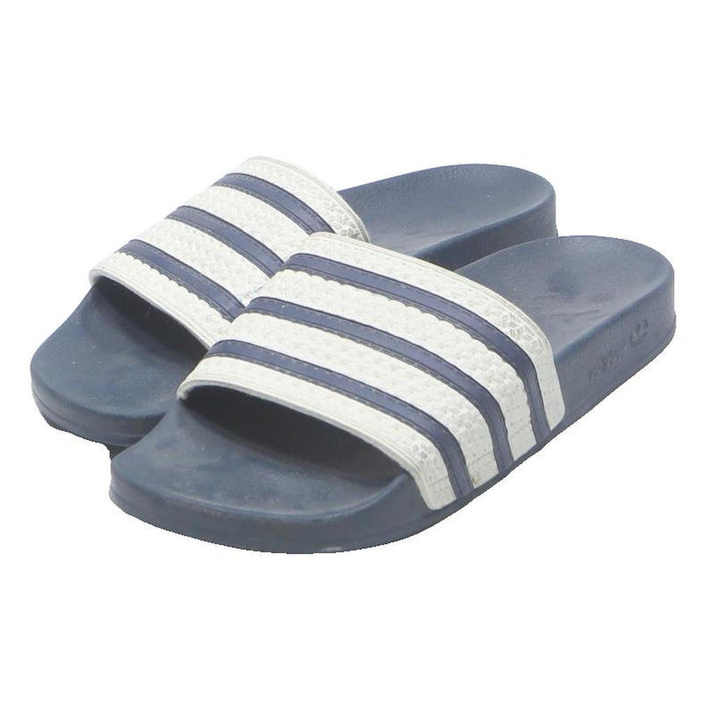 ADIDAS Adilette Mens Blue & White Slide Sandals Synthetic UK 10 Comfortable