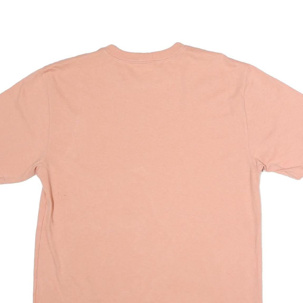 CARHARTT Mens Pink T-Shirt M Short Sleeve Crew Neck Durable Goods Print Cotton
