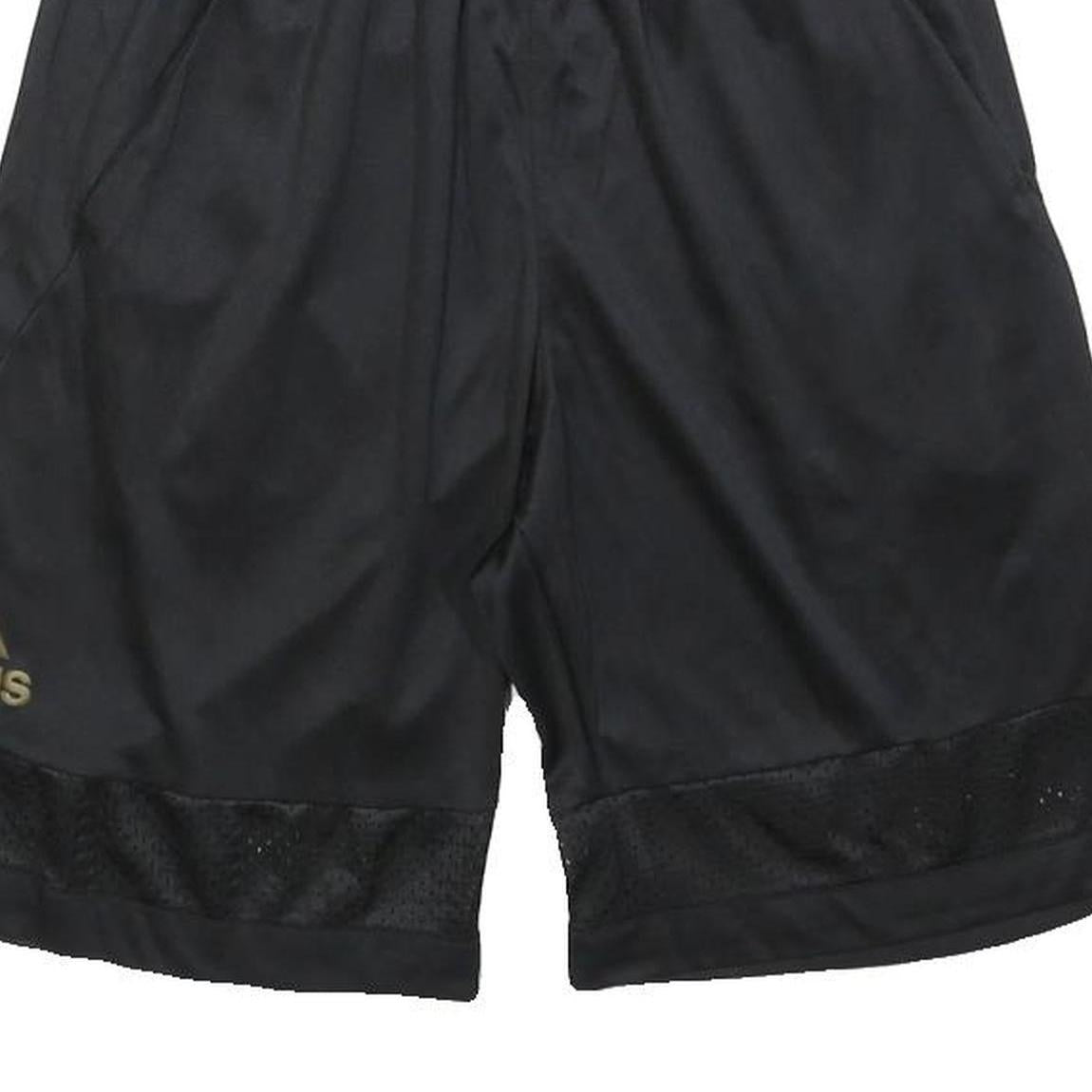 ADIDAS Mens Black & Gold Sports Casual Polyester Shorts S W25 Gym Training