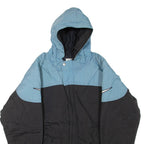 NIKE Womens Jacket Black Nylon Hooded Colourblock M