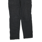 DICKIES Mens Black Regular Straight Denim W34 L30 Cargo Workwear Zip Pocket