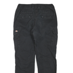 DICKIES Mens Black Regular Straight Denim W34 L30 Cargo Workwear Zip Pocket