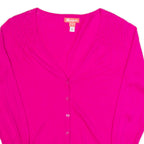 MONSOON Womens Cardigan Purple Tight Knit UK 8