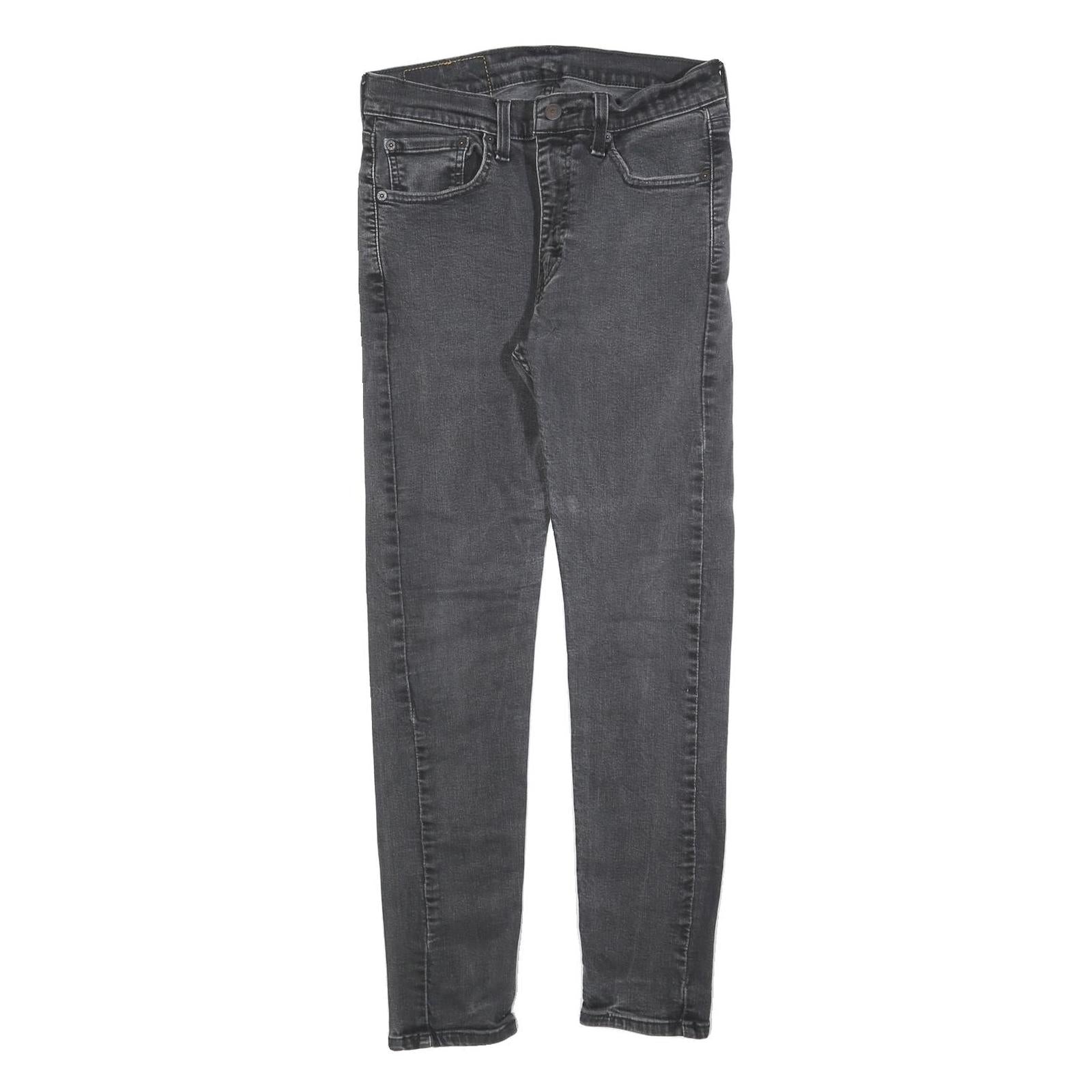 LEVI'S 519 Hi-Ball Mens Jeans Grey Slim Skinny Denim W29 L28 Cotton Blend Zip