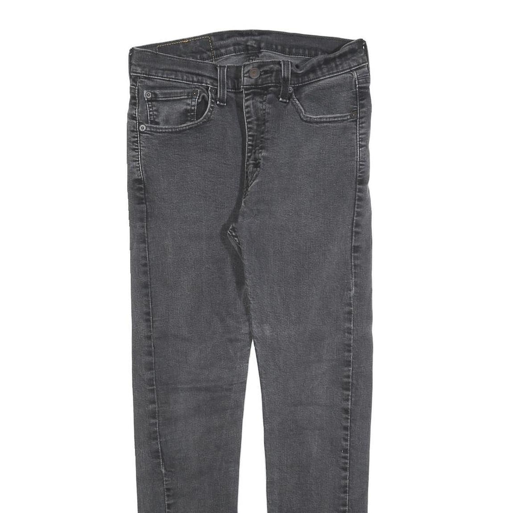 LEVI'S 519 Hi-Ball Mens Jeans Grey Slim Skinny Denim W29 L28 Cotton Blend Zip