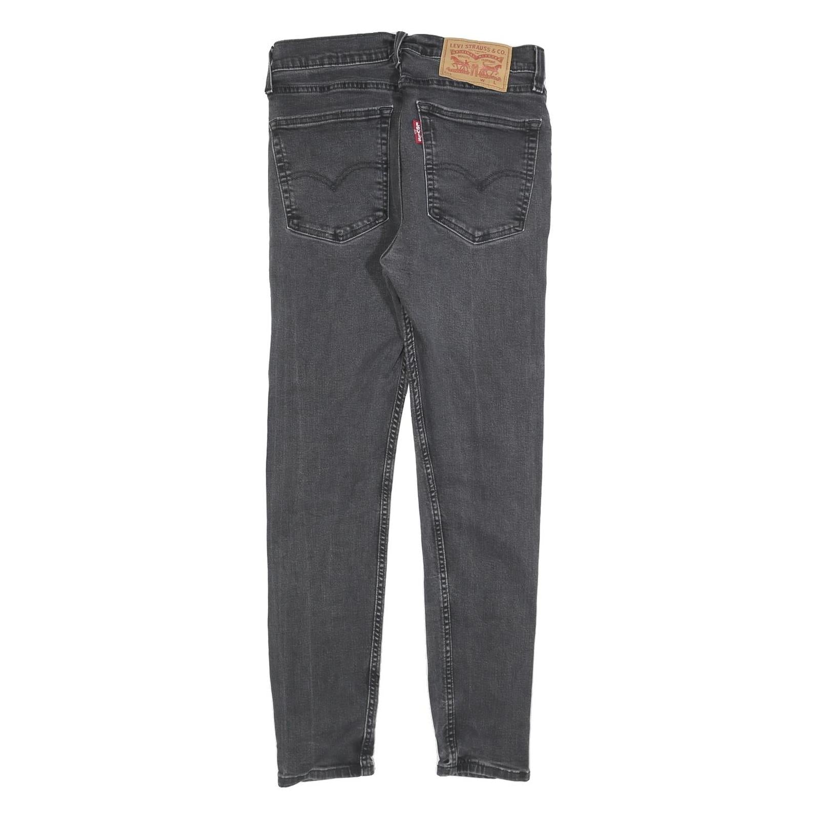 LEVI'S 519 Hi-Ball Mens Jeans Grey Slim Skinny Denim W29 L28 Cotton Blend Zip