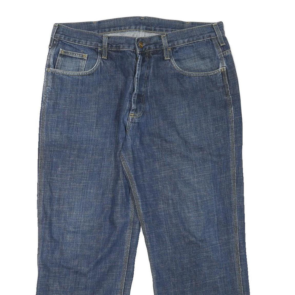 CARHARTT Mens Jeans Blue Relaxed Straight Denim Medium W34 L25 Workwear Casual