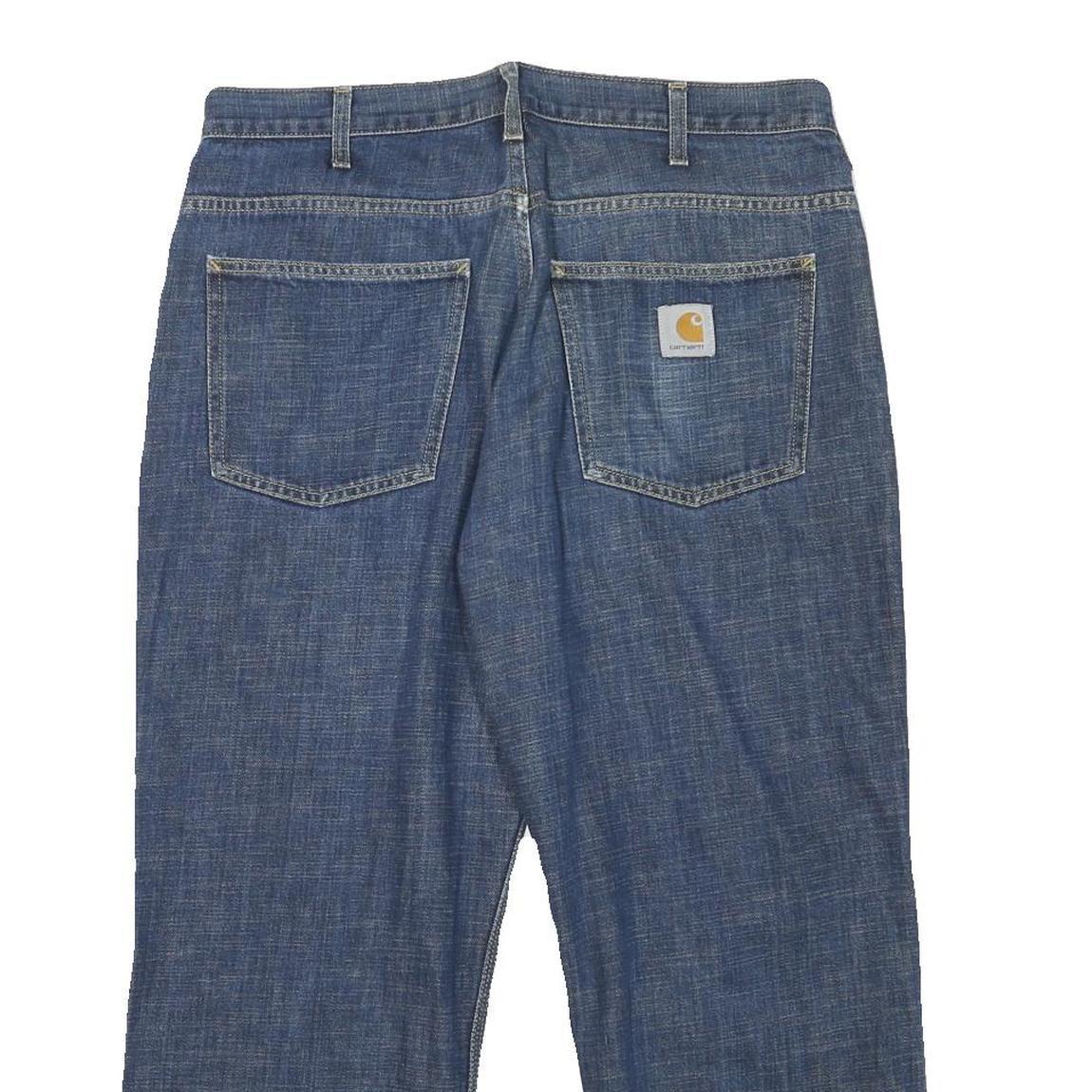 CARHARTT Mens Jeans Blue Relaxed Straight Denim Medium W34 L25 Workwear Casual