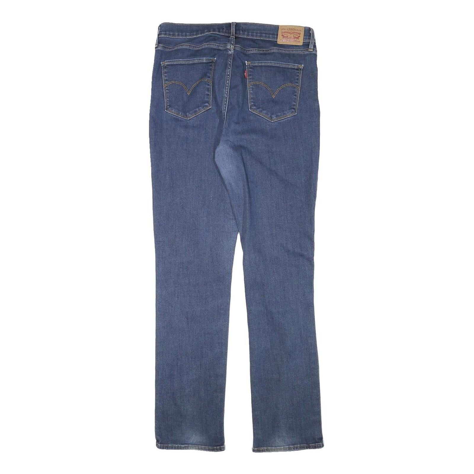 LEVI'S Womens Slim Blue Denim Slim Jeans W30 L30 Classic Zip Cotton Blend