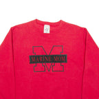 ALERE Marine Mom Womens Sweatshirt Red USA M